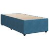 vidaXL Sommier &agrave; lattes de lit avec matelas bleu 90x200 cm velours