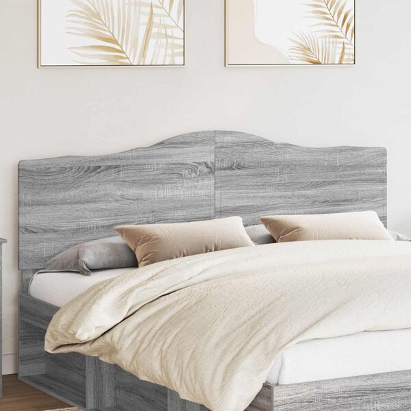 vidaXL T&ecirc;te de lit Gris Sonoma 200 cm Bois d'ing&eacute;nierie