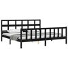 vidaXL Cadre de lit sans matelas noir 200x200 cm bois massif de pin