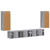 vidaXL Ensemble meuble TV 4 pcs Gris Sonoma Bois d'ing&eacute;nierie