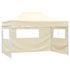 vidaXL Tente pliable avec 3 parois 3 x 4,5 m Cr&egrave;me