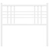vidaXL T&ecirc;te de lit de remplacement m&eacute;tal blanc 100 cm