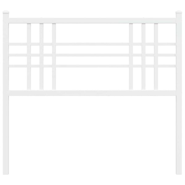 vidaXL T&ecirc;te de lit de remplacement m&eacute;tal blanc 100 cm