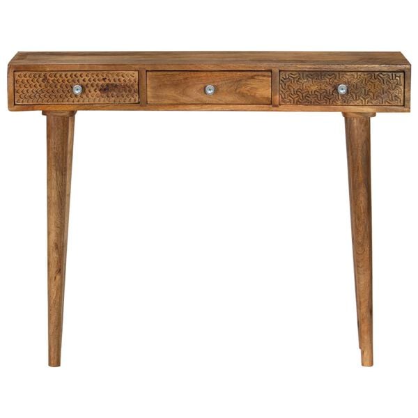vidaXL Table console Bois de manguier massif 102x30x79 cm