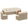 vidaXL Salon de jardin avec coussins 8 pcs beige r&eacute;sine tress&eacute;e