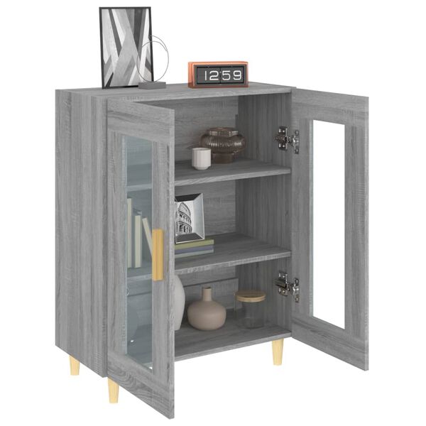 vidaXL Buffet sonoma gris 69,5x34x90 cm bois d'ingénierie