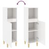 vidaXL Armoire de salle de bain blanc brillant 30x30x100 cm