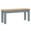 vidaXL Banc &agrave; manger PANAMA gris 105x30x45 cm bois massif de pin