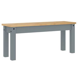 vidaXL Banc &agrave; manger PANAMA gris 105x30x45 cm bois massif de pin