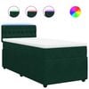 vidaXL Sommier &agrave; lattes de lit et matelas Vert fonc&eacute; 80x200 cm Velours