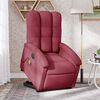 vidaXL Fauteuil inclinable de massage &eacute;lectrique Rouge bordeaux Tissu