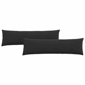 vidaXL Coussins de canap&eacute; 2 pcs Noir 145 x 40 cm