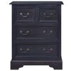 vidaXL Commode Caf&eacute; noir clair Bois d'acajou massif