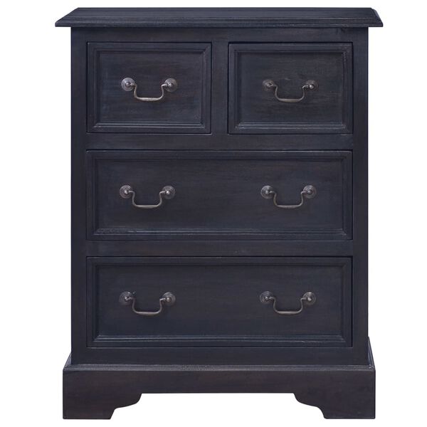 vidaXL Commode Caf&eacute; noir clair Bois d'acajou massif
