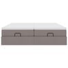 VidaXL Cadre de lit ottoman avec matelas taupe 200x200cm tissu