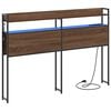 vidaXL T&ecirc;te de lit de rangement Ch&ecirc;ne marron Bois d'ing&eacute;nierie
