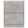 vidaXL Armoire à chaussures Gris béton 59x17x81 cm Bois d'ingénierie