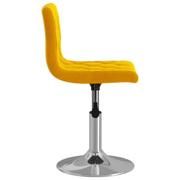 vidaXL Tabouret de bar Jaune moutarde Velours