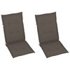 vidaXL Chaises inclinables de jardin lot de 2 et coussins Bois acacia