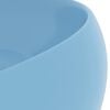 vidaXL Lavabo rond de luxe Bleu clair mat 40x15 cm C&eacute;ramique