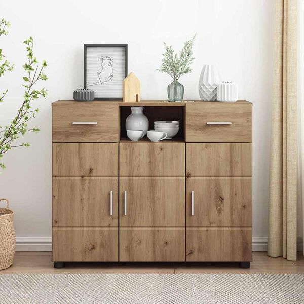 vidaXL Buffet chêne artisanal 88,5 x 30,5 x 73 cm Bois d'ingénierie