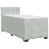 vidaXL Lit boxspring avec matelas Gris clair 90 x 190 cm Velours