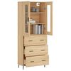 vidaXL Buffet haut Ch&ecirc;ne sonoma 69,5x34x180 cm Bois d'ing&eacute;nierie