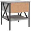 vidaXL Table de chevet sonoma gris 40x42x45 cm bois d'ing&eacute;nierie