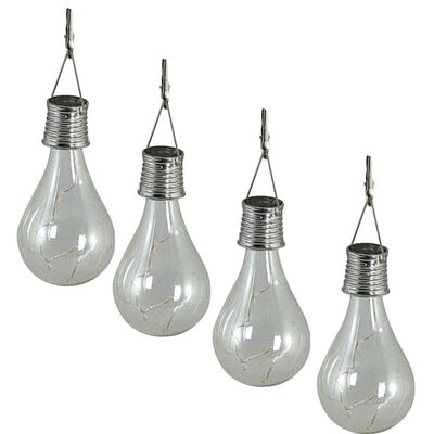 Luxform Lampe LED solaire de jardin 4 pcs Transparent 95420