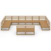 vidaXL Salon de jardin 12 pcs bois de pin massif