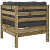 vidaXL Salon de jardin 8 pcs avec coussins bois de pin impr&eacute;gn&eacute;
