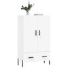 vidaXL Buffet haut blanc 69,5x31x115 cm bois d'ingénierie