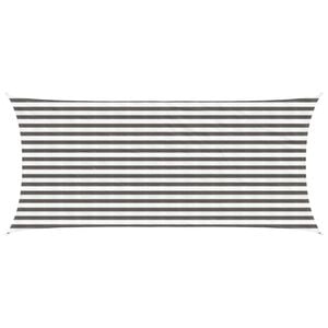 vidaXL Voile d'ombre Gris clair et blanc 2 x 4,5 m HDPE