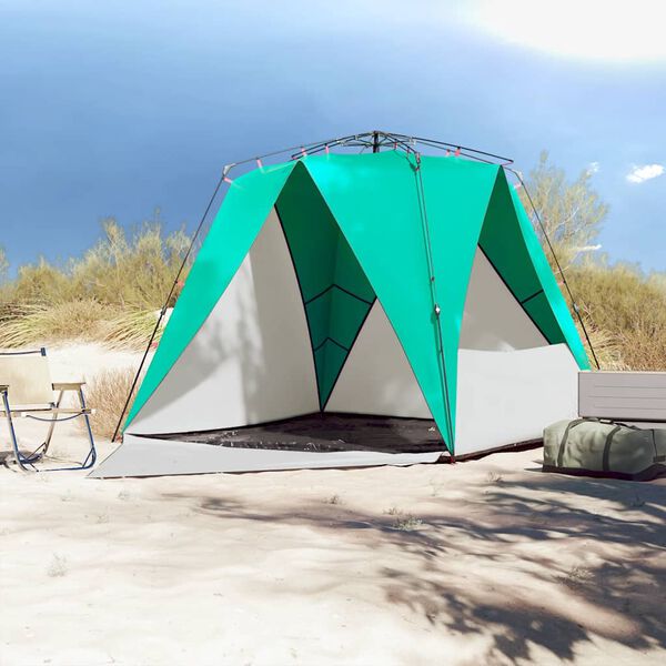 vidaXL Tente de plage 4 personnes libération rapide imperméable