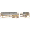 vidaXL Ensemble de canap&eacute;s d'ext&eacute;rieur 6 pc Blanc et gris clair
