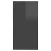 vidaXL Table d'appoint Gris brillant 50x26x50 cm Aggloméré