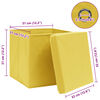 vidaXL Bo&icirc;tes de rangement et couvercles 10 pcs Jaune 32x32x32cm Tissu