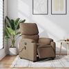 vidaXL Fauteuil inclinable de massage &eacute;lectrique marron tissu