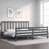 vidaXL Cadre de lit sans matelas gris 200x200 cm bois massif de pin