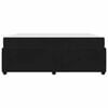vidaXL Cadre de lit avec matelas Noir 180 x 200 cm tissu