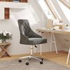 vidaXL Chaise pivotante de bureau Gris fonc&eacute; Tissu