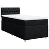 vidaXL Sommier à lattes de lit avec matelas Noir 90x190 cm Tissu