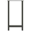 vidaXL Pieds de table de bar Anthracite 2 pièces 40 x (90-91) cm Acier