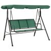vidaXL Balancelle de jardin vert 170 cm textil&egrave;ne et acier