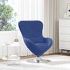 vidaXL Fauteuil œuf Bleu police 63 x 73 x 90 cm Velours