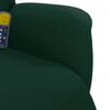 vidaXL Fauteuil inclinable de massage repose-pied vert fonc&eacute; velours