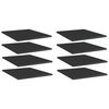 vidaXL Panneaux de biblioth&egrave;que 8 pcs noir brillant bois d&rsquo;ing&eacute;nierie