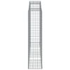 vidaXL Paniers à gabions arqués 12 pcs 300x50x200/220 cm Fer galvanisé