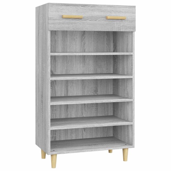 vidaXL Armoire &agrave; chaussures Sonoma gris 60x35x105 cm Bois d'ing&eacute;nierie