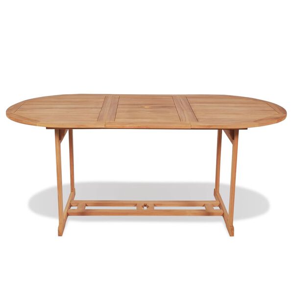 vidaXL Table de jardin 180x90x75 cm Bois de teck solide